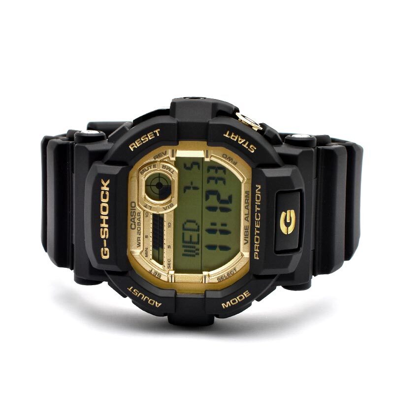 CASIO G-SHOCK GD-350GB-1JF Vibe Alarm Digital Watch Black x Gold