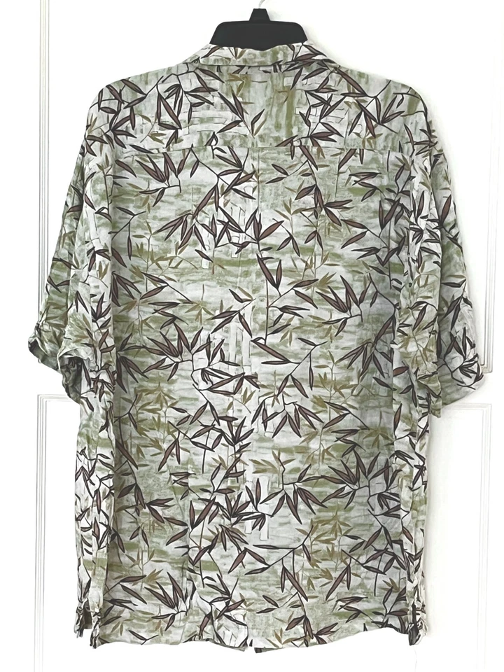 Hawaiian Style Shirt - Rayon - Bamboo Pattern - Sz XL - Image 4 of 4