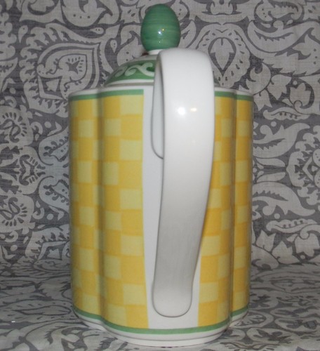 Villeroy & Boch Switch 7 SUMMERHOUSE Coffee Pot & Lid Yellow Plaid Germany - Picture 7 of 11