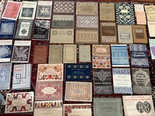 Lotto cartaceo materiale ricamo pizzo DMC ed altro primi '900