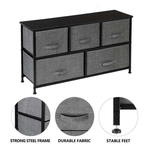 Chest of Fabric Drawers Dresser Furniture 2 3 5 7 Bins Bedroom Storage Organizer