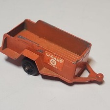 VINTAGE TootsieToy U-Haul Open-Top Trailer Orange Paint OK  Both Decals Nice