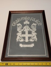 Cead Mile Failte Hurley Glass Mirror Wood Frame Hand Made In Ireland Rare!