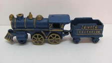 Vintage Blue Cast Iron Steam Engine & Tender 1978 24th. TCA Convention