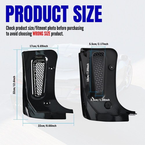 For Chevry for Corvette C8 Z06 ERAY 23+Rear Fender Guards Splash Guard Mud Flaps - Picture 2 of 16
