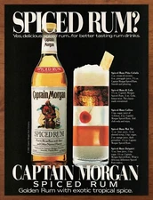 1983 Captain Morgan Rum Vintage Print Ad/Poster 80s Man Cave Bar Art Decor