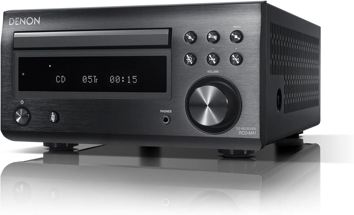 DENON CDレシーバー RCD-M41K 整備動作品 2020年製 DENON RCD-M41-K Black CD Receiver System M Series? 30.9 cm x 21 cm