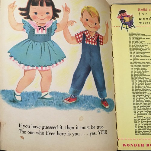 Vintage 1958 1st ed. Who Lives Here Wonder Book by Judith Varga VG++ - Picture 5 of 6