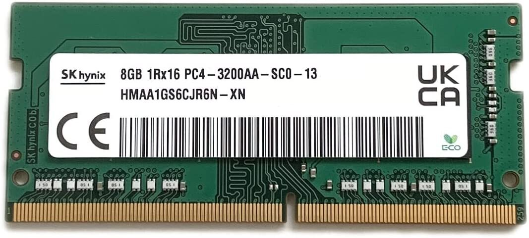SKHYNIX RAM SO-DDR4 8 GB 3200MHZ PC4-25600 HMAA1GS6CJR6N