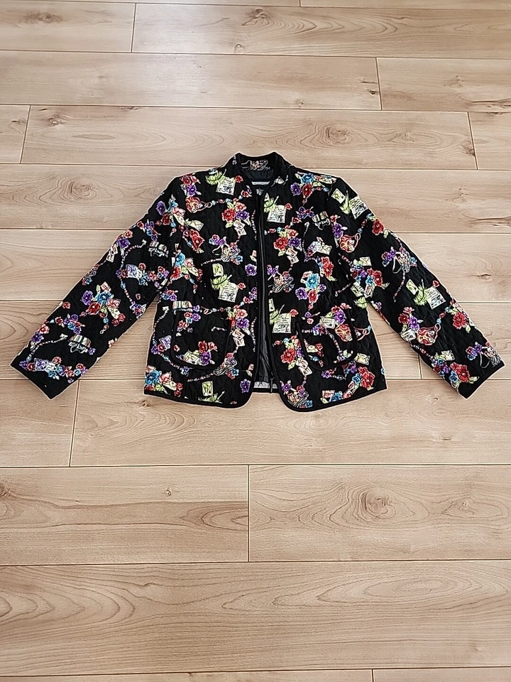 Requirements Women's Quilted Jacket Full Zip Cardigan Casual PL Size Teacher - Image 2 of 4