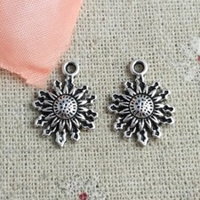 Free Ship 146 pcs tibetan silver flower charms pendant 17x13mm L-5150
