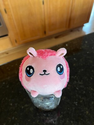 Squeezamals Series 2 Hopey Hedgehog Pink Fuzzy Friend 3.5 Inch Pink Plush Toy