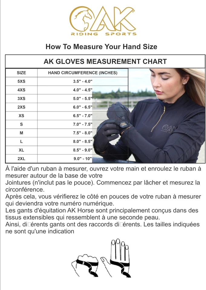 AK Solar Tech Sommer-Reithandschuhe aus weichem Leder mit atmungsaktivem Mesh... - Bild 4 von 4