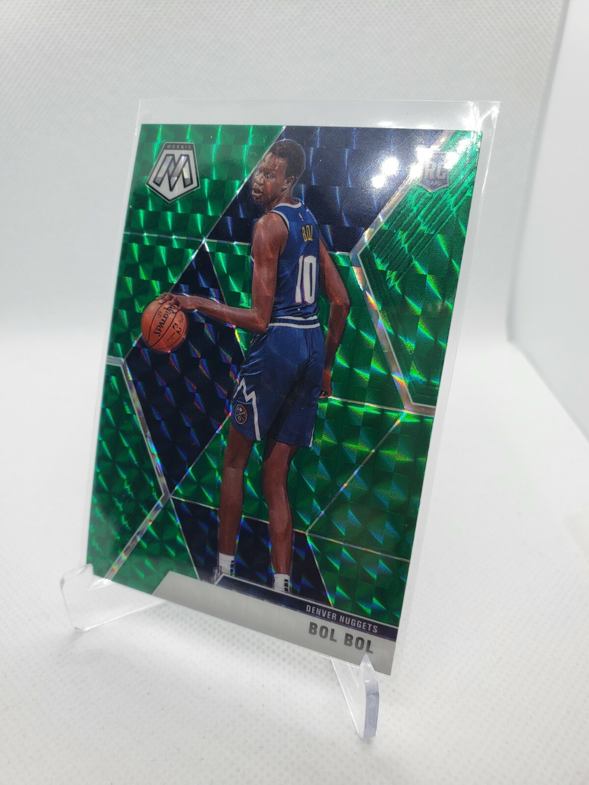 Bol Bol - Denver Nuggets - 2019-20 Panini Mosaic - Green Prizm Rookie - # 222