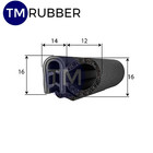 <!--F#f_0-->Pinchweld rubber trim edge large car door side bubble rubber seal lip PW004 p/m<!--F/-->