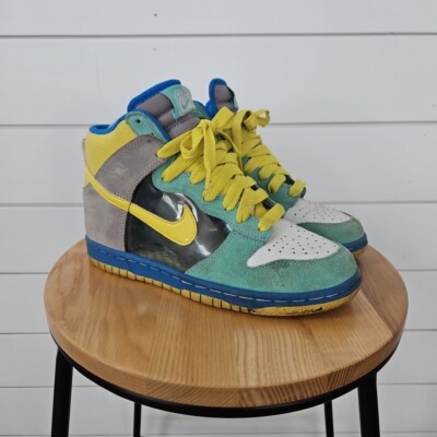 Nike Air Dunk High Mint Yellow Translucent Sneaker Womens Size  342257-131