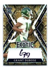 2023 Leaf Exotic #BA-GD1 Grant Dubose Rookie Mojo Snake Auto 2/8 -