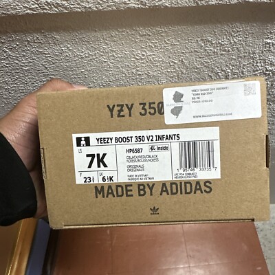 ADIDAS YEEZY BOOST 350 V2 CORE BLACK RED INFANTS HP6587 SIZE 7k | eBay