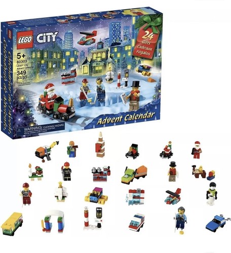 LEGO City Advent Calendar 60303 Building Kit wih City Play Mat 349 Pieces
