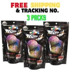 3 X Okiko Platinum Flowerhorn Fish Food Head Cichlid 100g Pellets M, L, XL Size