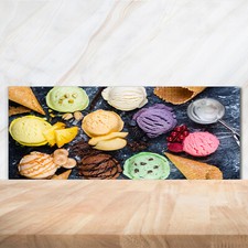Kitchen Glass Splashback 125x50 Colorful ice cream