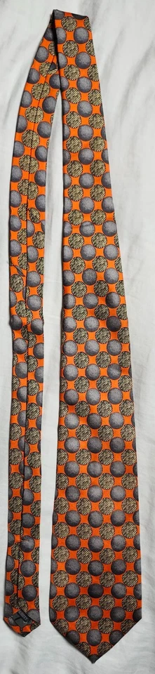 Corbata para hombre Robert Talbott Best of Class diseño círculo naranja seda hecha en EE. UU. Foto 2 de 4