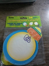 Eureka Color My World Light Bulbs Asst. Paper Cut Outs 841006 . 36 total, 12 ea