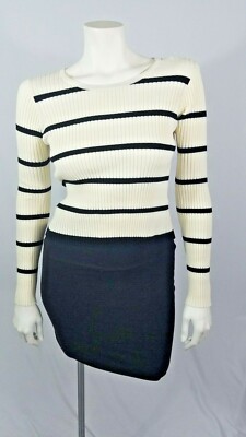 Zara Knit Cropped Cut Out Back Long Sleeve Light Weight Sweater Size Large Ebay