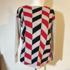 premiere Moda Silk / Angora Blend Geometric Sweater Women’s Small 6 /8