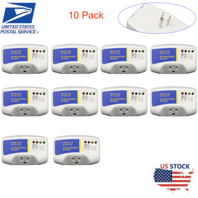 #ad 10Pack US 120V Voltage Protector Surge Home Refrigerator Power Outlets $90.99