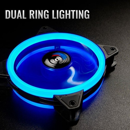 Aerocool Rev BLUE Ventola da 120mm con illuminazione ad anello Dual Led - Imagen 3 de 5