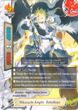Future Card Buddyfight Mikazuchi Knight, Rebellious S-BT02A-UB04/0021EN R