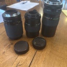 Lot Of 3 Focal Camera Lenses MC 80-200 Mm 135 70-210 Untested Free Shipping