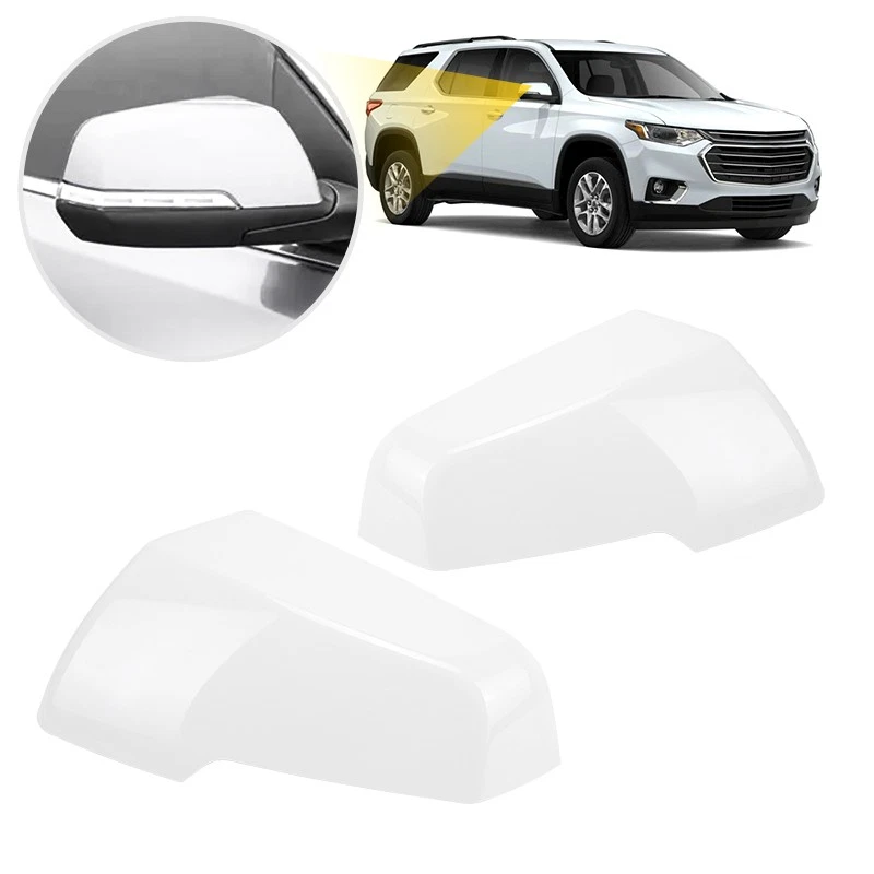 Super Pair White Mirror Cap for Acadia GMC Traverse Chevy 2020-2023