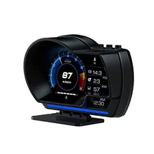Car HUD Head Up Display P6, OBD+GPS Smart Gauge, Works Great for Most Cars 