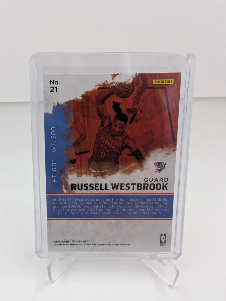 2016 Panini Fathers Day Russell Westbrook /50 Oklahoma City Thunder - Image 2 of 2