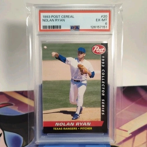 1993 Post Cereal Nolan Ryan #20 Texas Rangers HOF PSA 6