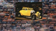 AMERICAN GRAFFITI John Milner's Yellow Ford Coupe photo poster  18" x 12"
