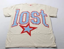 Machine Gun Kelly Men's Short Sleeve MGK Lost Logo Graphic Tee AP2 Cream Medium 