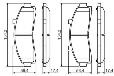 Bremsbeläge 0 986 424 656 BOSCH für FORD USA EXPLORER