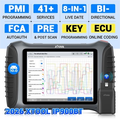 XTOOL IP900BT KFZ OBD2 Diagnosegerät Schlüsselprogrammierung 41+ Dienste FCA DE