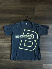 RARE 90s Hugo Boss T Shirt Mens Medium (Fit Large (Check Measurements)) USA Made