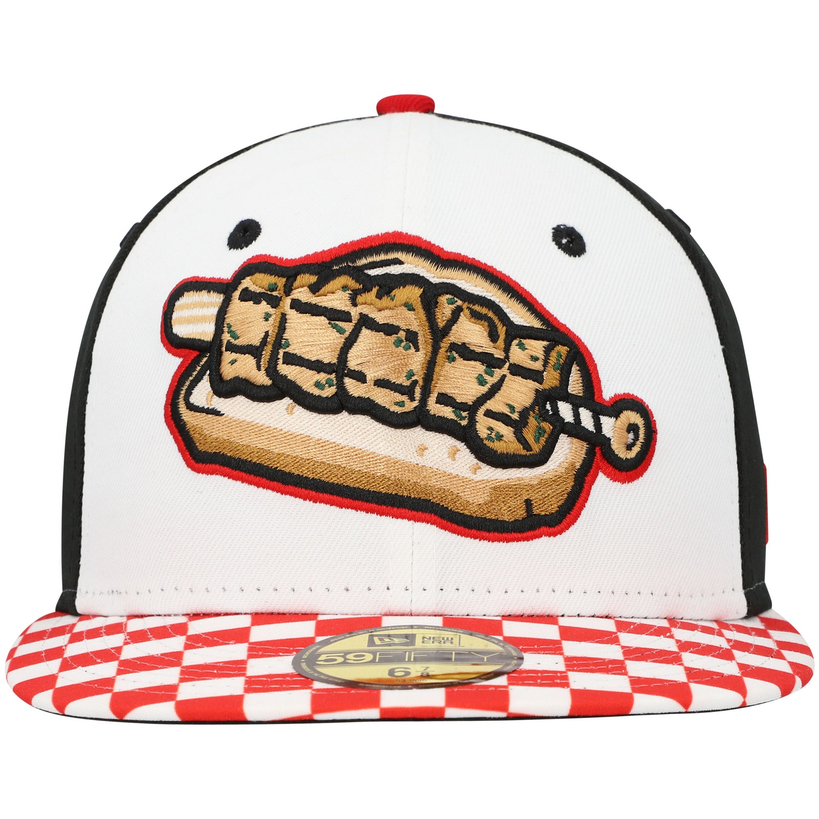 PONY Cappello Uomo New Era Bianco Binghamton Rumble Ponies Tema Notte 59FIFTY Fitted