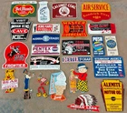 Lot of 24 Porcelain Enamel Signs – Mixed Designs, Vintage Style, single sided