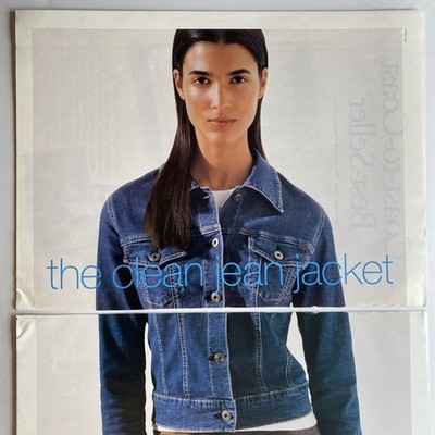 2001 Gap 2 pg PRINT AD Teresa Lourenco Clean Jean Jacket Fashion Vintage 2000s