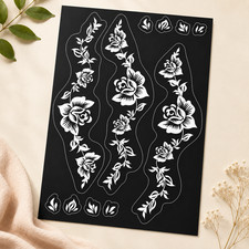 Reusable Silk Screen Henna Stencil Floral Body Art , Tattoo Kit Reusable Henna