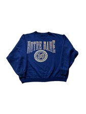 VTG Galt Sand Notre Dame University Blue Pullover Crewneck Sweater Size XL 90s