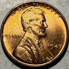 1947-P Lincoln Wheat Cent Penny GEM RED BU #GE108