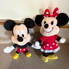 Disney Mickey Mouse  Minnie Mouse Plush Stuffed Animal Set, Small 6-14 in, 3 