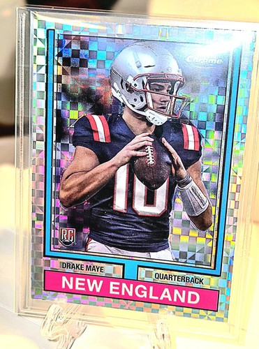 Drake Maye 2024 Topps Chrome Rookie X-Fractor Rookie 1974 Throwback 74tf-3 RC - Picture 1 of 2